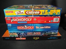 4 x Monopoly Sets Man United, .Com, Gloucestershire, Las Vagas & Simpsons Cludeo