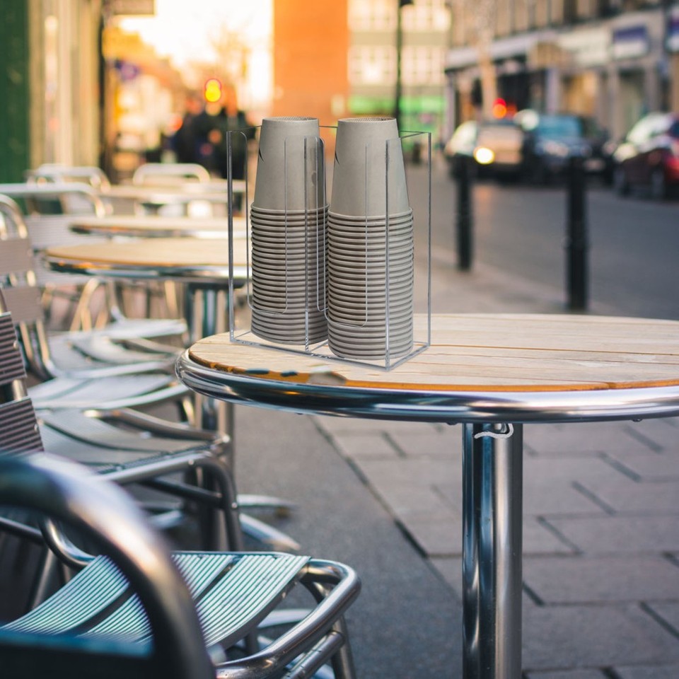 Transparent Acrylic Paper Cup Holder for Home Coffee Bar Storage | eBay ...