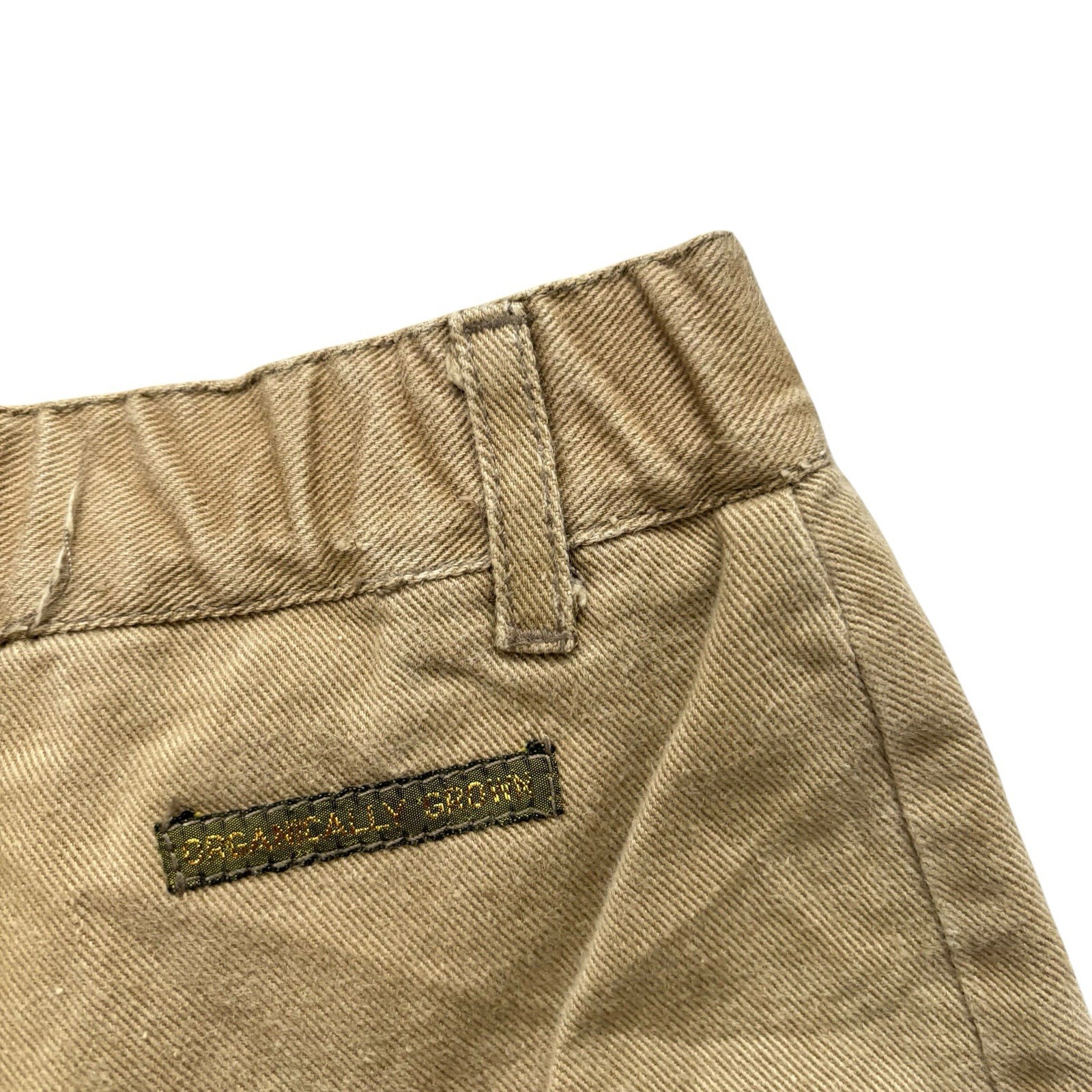 Vintage Womens Trousers 80s Capri Beige Organic Cotton Retro 6 - 8 image 3
