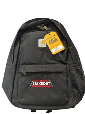 Carhartt Supermarket Stakeout Backpack   Black Canvas, Rain Defender, Promo Logo