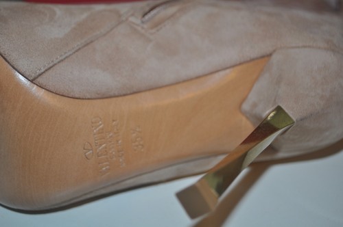 NIB $1,245+ Valentino Twisteel Stiletto Bootie Light Brown Suede Boot EUR 35.5 - Picture 10 of 11
