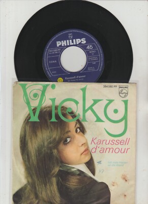 7'' Vicky (Leandros) Karussell D`Amour / Ich male Herzen an die Wand 
