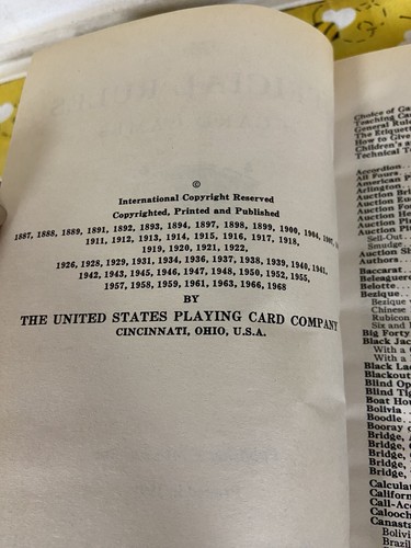 Official Rules of Card Games 74th Edition Paperback 1991 U S Playing Card Comp - Picture 6 of 10