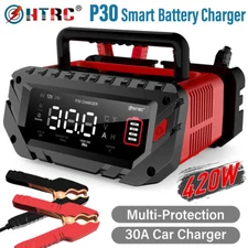 HTRC P30 Car Battery Charger 420W 6V/12V/24V LCD Display Quick Charger For Cars