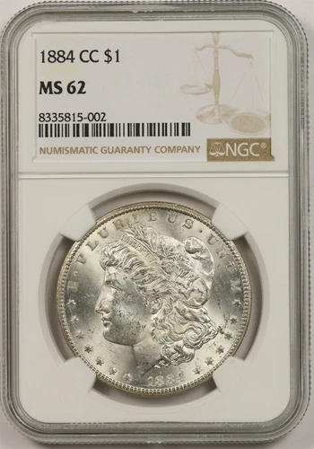 1884-CC $1 NGC MS 62 Morgan Silver Dollar