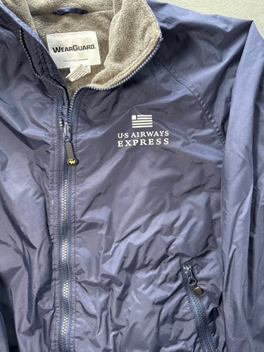 VTG WEARGUARD Adult Unisex Full Zip blue Jacket U.S. AIRWAYS EXPRESS medium - Picture 3 of 10