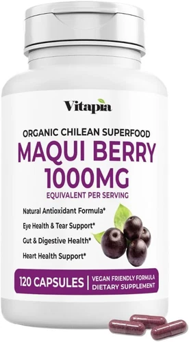 Maqui Berry 1000mg - Maqui Berry Powder Supplement - Vegan Friendly, Non-GMO and