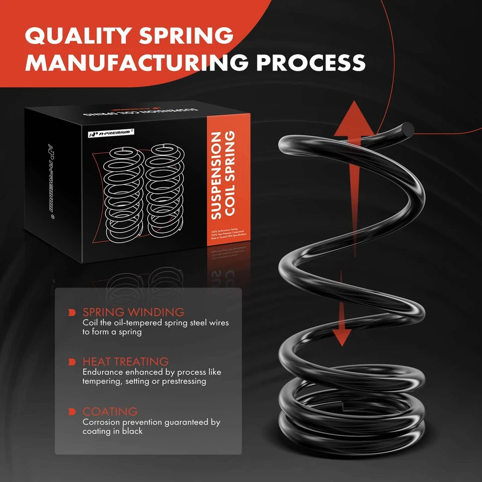 2x Muelles helicoidales de suspensión lateral trasera A-Premium para Mercedes X204 GLK250 GLK350 Foto 2 de 4