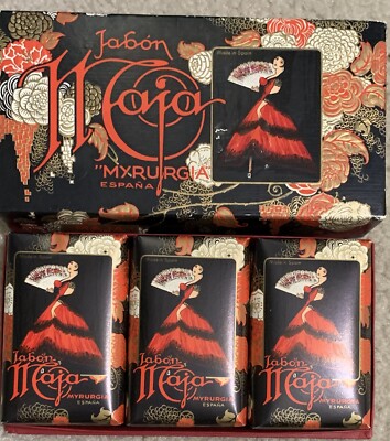 VINTAGE 3 JABON MAJA BY MYRURGIA ESPANA TOILET SOAP 5 OZ BARS EA