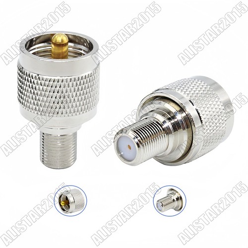1x UHF PL-259 SO-239 Male Female to F Male Female Plug Jack Adapter RF Connector - Picture 4 of 5