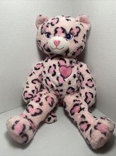 Build a Bear Pink Leopard Pawfect Kitty Cat Plush 18" Stuffed Animal Toy Heart