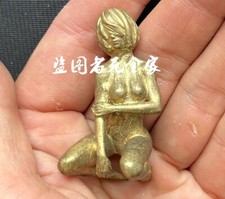 Brass Faceless Girl Statue Human Body Art Beauty Model Home Table Zen Decor