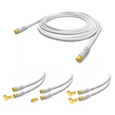 10m Sat Kabel Anschlusskabel 135dB Satkabel HD Antennenkabel vergoldet 4K UHD 8K