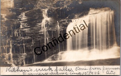 Real Photo Kitchen Creek Falls Jamison City PA Luzerne Pennsylvania RP RPPC L196