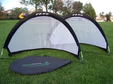 PASS 5 Footer Portable Black Soccer Goal SET with Carry Case EZ FOLD/QUICK SETUP
