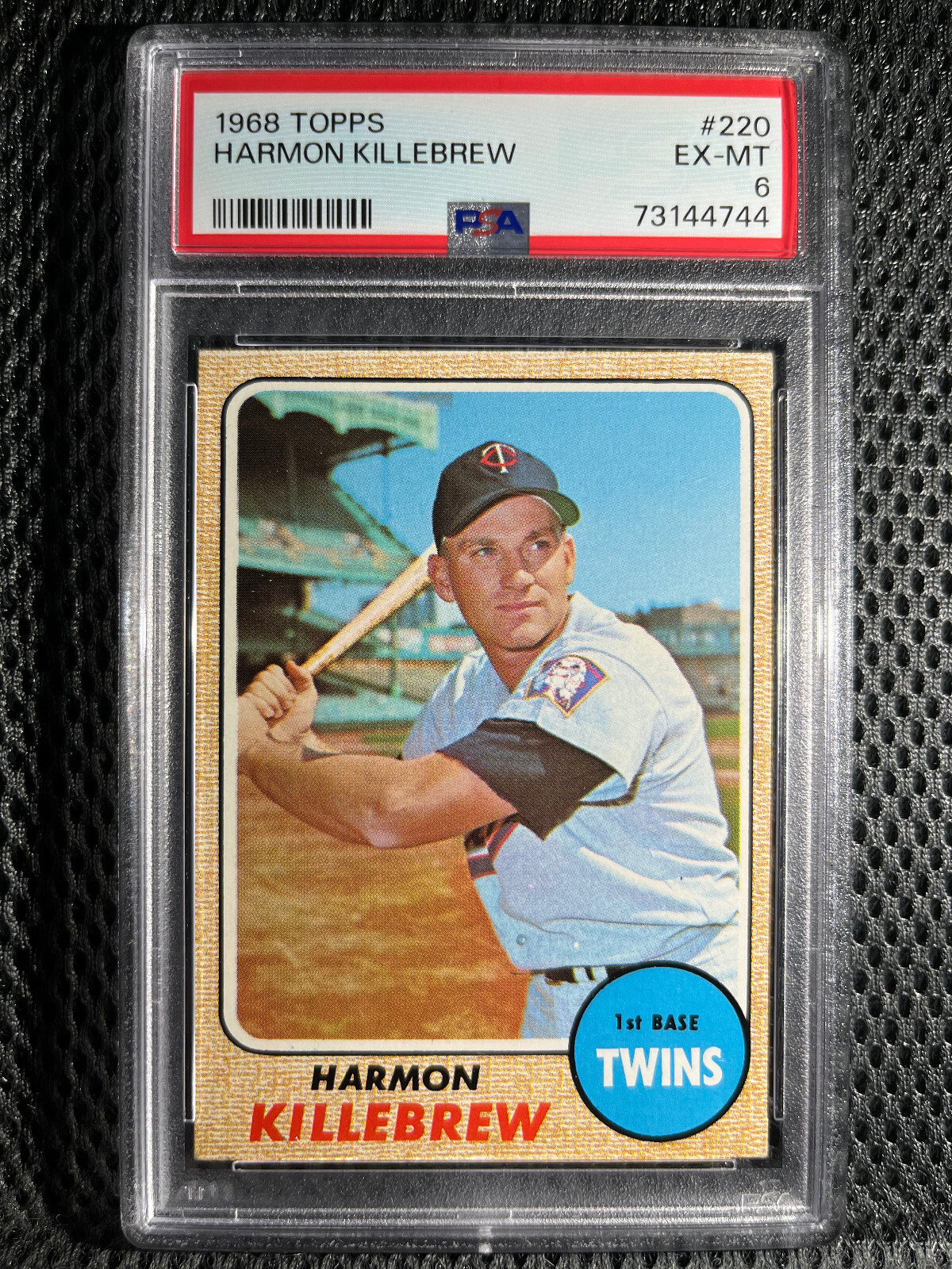 1968 TOPPS #220 HARMON KILLEBREW HOF PSA 6 EX-MT TWINS