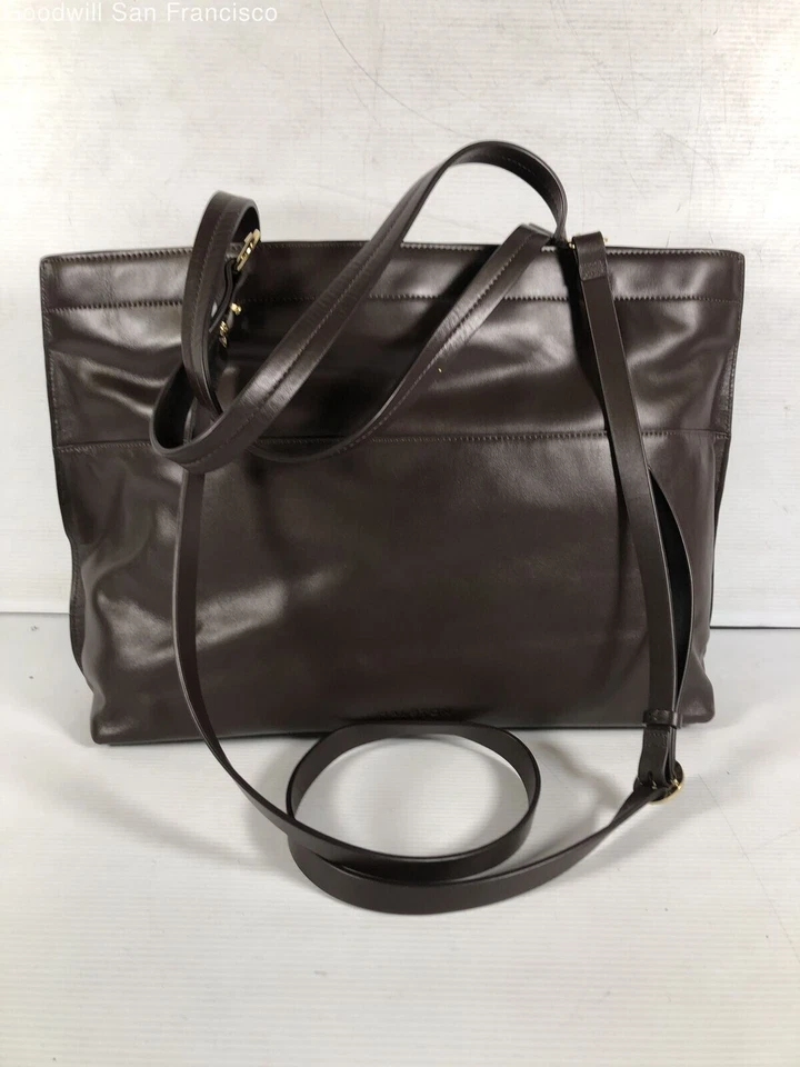 HALSTON Heritage XL CUERO/GAMUZA ASAS Y CORREAS TOTE Foto 2 de 4