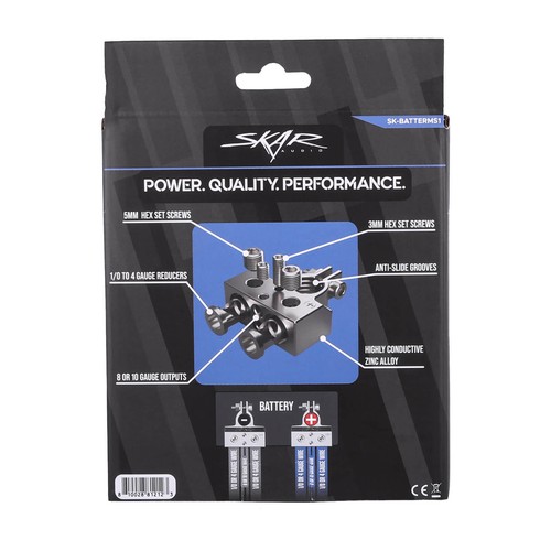 NEW SKAR AUDIO X2 1/0 TO 4 GAUGE TO X2 8 TO 10 GAUGE (+/-) BATTERY TERMINALS - Picture 8 of 8
