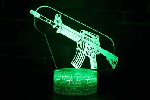 Touch Assault Rifle LED Table Night 3D LED Lamp 7 Color Children Bedroom Light - Bild 7 von 7