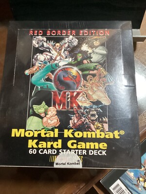 (10 STARTER DECKS) SEALED DISPLAY BOX MORTAL KOMBAT KARD GAME RED BORDER EDITION