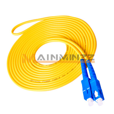 5Pcs SC UPC to SC UPC Simplex 3.0mm PVC Single Mode Fiber Patch Cable Jumper 5M