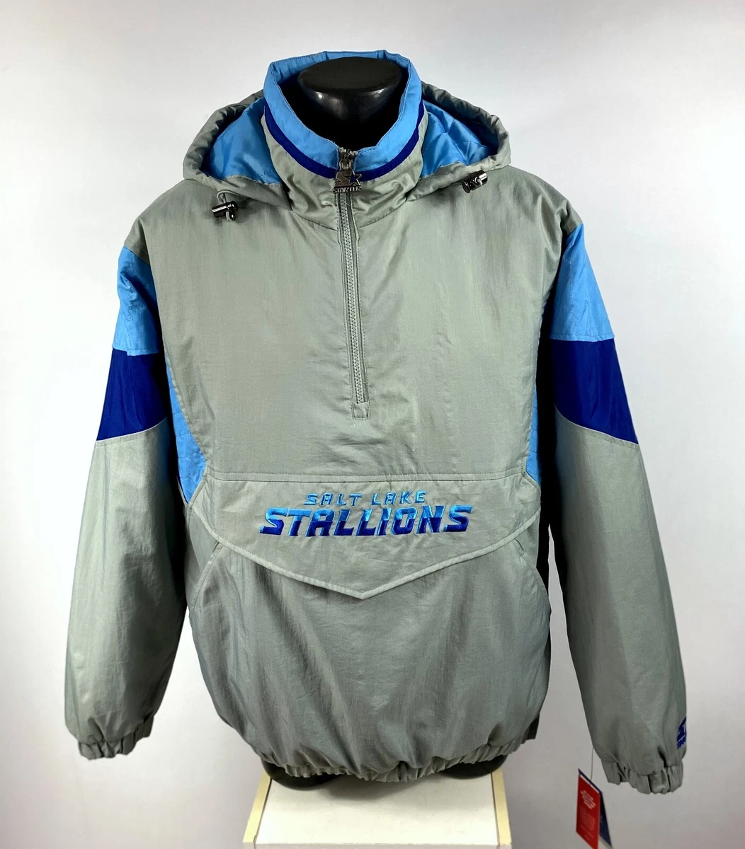 AAF Football League SALT LAKE STALLIONS Starter Hooded Half Zip Pullover Jacket