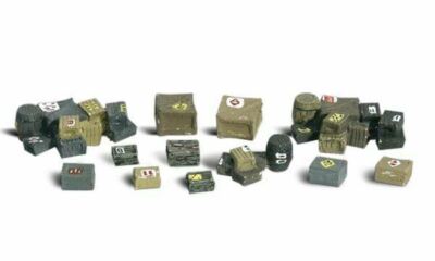 Assorted Crates - n Scale (12 Pieces) Woodland Scenics A2162