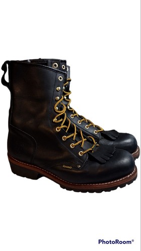 Kiltie Logger work boots black 