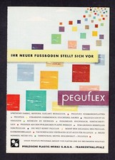 3w7538/ Alte Reklame von 1960 &ndash; PEGUFLEX &ndash; Pf&auml;lzische Plastic-Werke  Frankenthal
