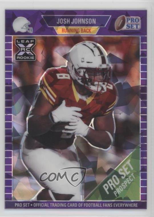 2021 Leaf Pro Set Metal Purple Crystals /30 Josh Johnson #47 Rookie RC