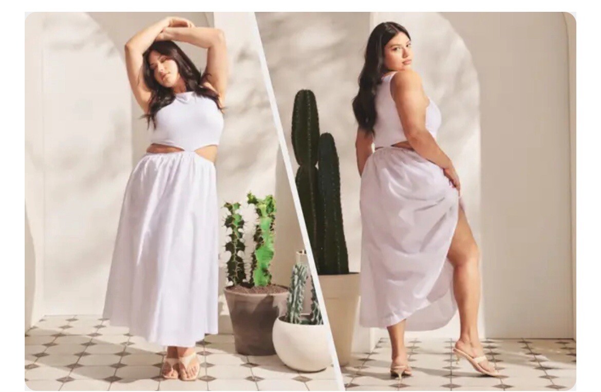 abercrombie mixed fabric midi dress Abercrombie - NWT Mixed Fabric Cut Out Midi Dress Sz XS Petite