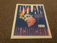 RSM22 ADVERT/PICTURE 12X10 BOB DYLON IN CONCERT ON HBO