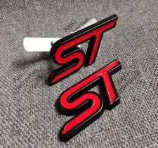 Kühlergrill & Heck Glänzendend Rot Black St Emblem für Ford Fiesta Focus Mondeo
