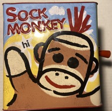 Sock Money Jack In The Box With Dents Vintage does Not Pop 