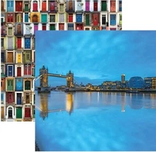 Great Britain - Tower Bridge, scrapbook paper, DS, Reminisce GBR002