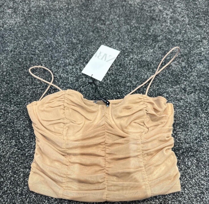 Zara Women’s Taupe Corset Top Size Medium Brand New Women’s eBay