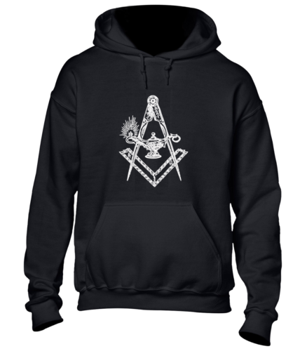 ANCIENT SQUARE AND COMPASS HOODY HOODIE RETRO STONE MASON ILLUMINATI EYE TOP - Picture 13 of 24