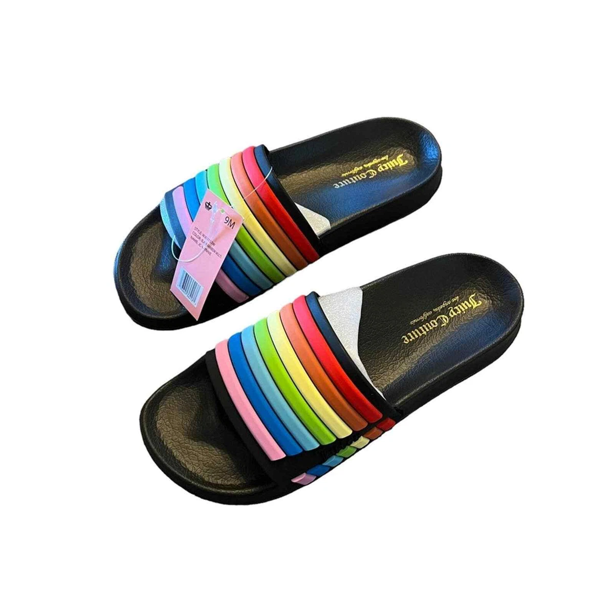 Juicy Couture Rainbow Slide Sandals NEW Size 9 Wynnie eBay
