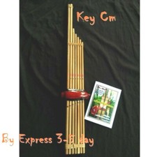 Thai Bamboo Khaen Musical Instrument Show Isan Mouth Organ Traditional Key Cm