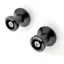 Black SPMF 10MM Rear Swingarm Spools For Kawasaki KLE 650 08 09 10 11 12 13 14