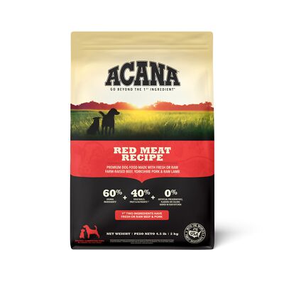 ACANA Grain Free Red Meat Recipe Dry Dog Food 4.5 lb High Protein Nutrition