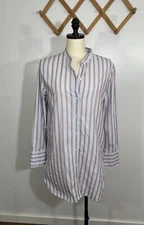 Gap Button Shirt Cotton Boyfriend Long Small
