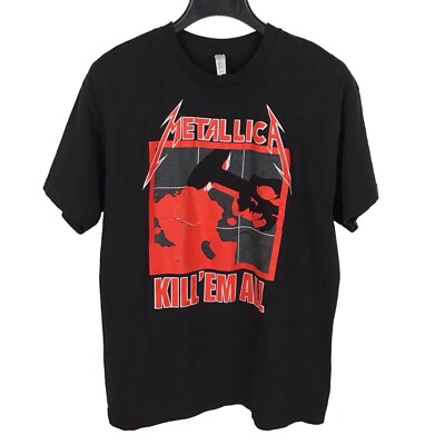 Metallica T-Shirt L Large Kill  Em All Metal Band Rock Music Metal Graphic