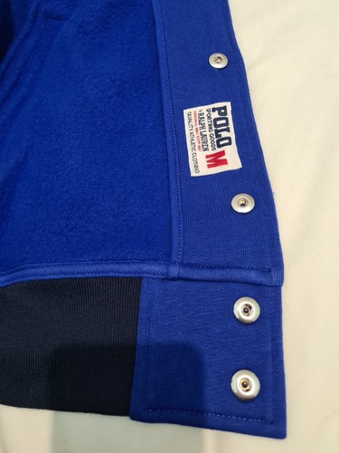 Polo Ralph Lauren Track 67 College Jersey Jacket Blue Size Medium - Picture 9 of 11