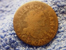 FRANCE: DOUBLE TOURNOIS KING LOUIS XIII 1640-K (BORDEAUX MINT)   FINE PLUS!