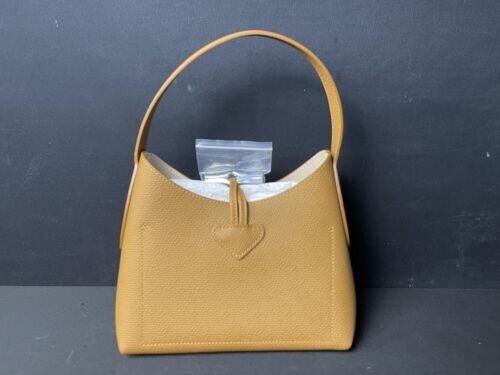 Longchamp Le Roseau Hobo Extra Small Leather Shoulder Bag NATURAL