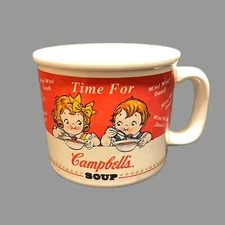 Vintage Campbell’s Soup Mug "Time For Campbells Soup" 1998 Houston Harvest Fall