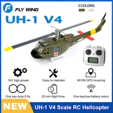 Fly Wing UH1 V4 10CH M10 GPS 3D Auto Return Hovering RC RTF Helicopter US Plug