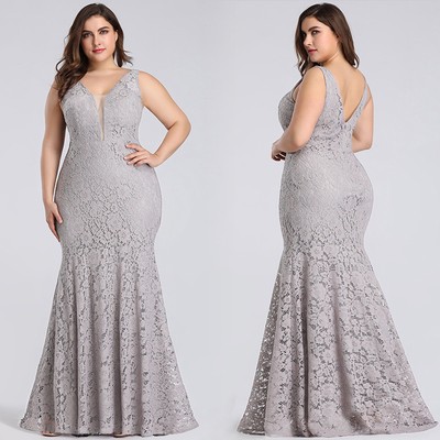 grey evening gown