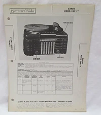 Vintage Howard W Sams Photofact Folder Garod Model 5AP1-Y Radio Parts Manual